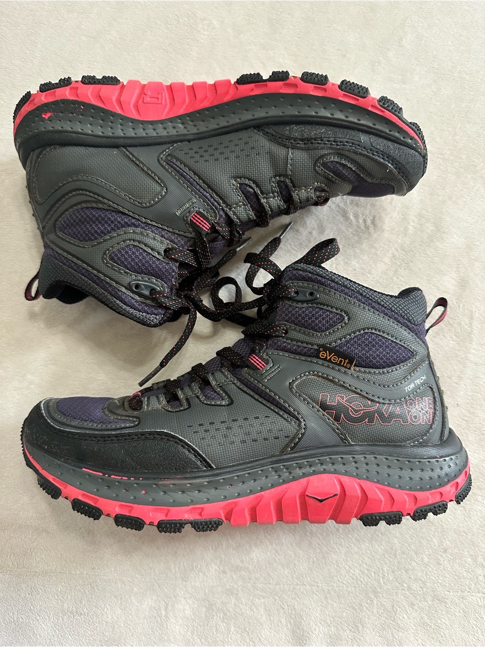 Women's Hoka One One Black Hiking Trail Running Shoes/Boots Size 7 - Picture 7 of 14